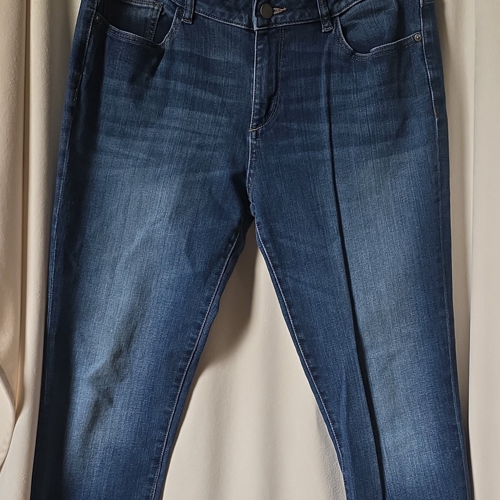 DL1961 Women's Blue Denim Jeans Medium Wash 5-Pocket Zip Button Solid